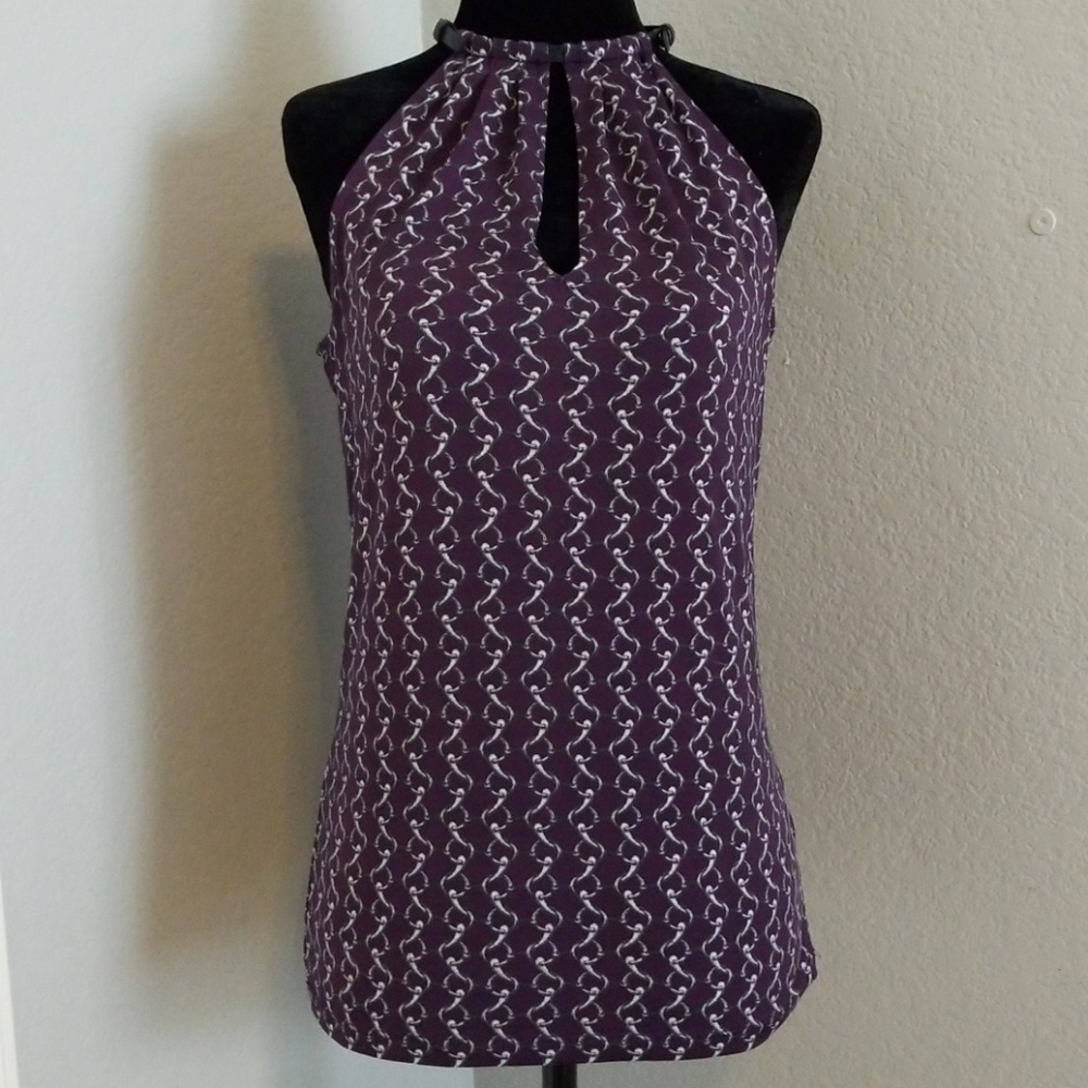 Michael Kors Women's XS Purple, Grey, & Black Top